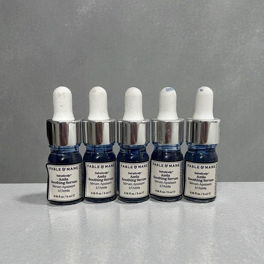 (5) Fable & Mane Sahascalp Amla Soothing Serum Mini Travel Size 5ml Bundle